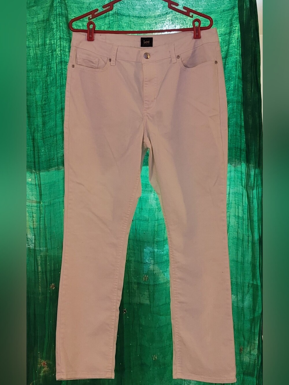 Lee White Straight-Leg Jeans